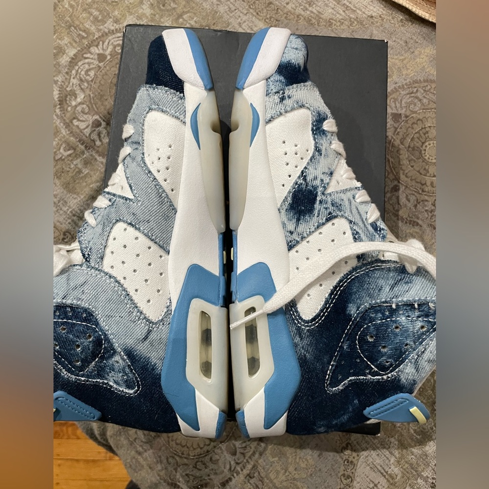 Jordan 6.5 Retro Washed Denim Wht/Dutch Blue-Citron Tint - Picture 4 of 13